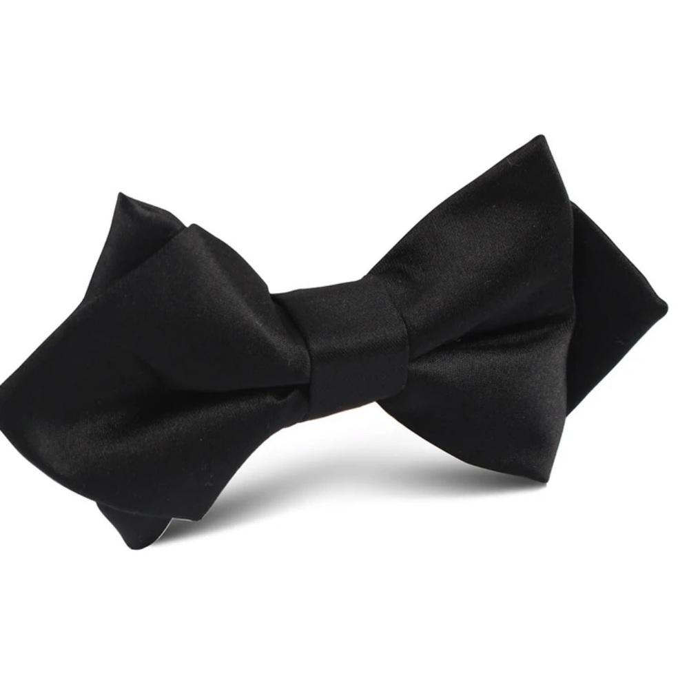 Diamond Black Bow Tie